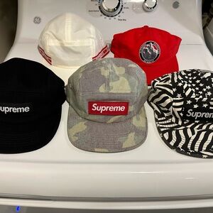 Supreme Hat Set - Black, Red, Camo, White, Black/White